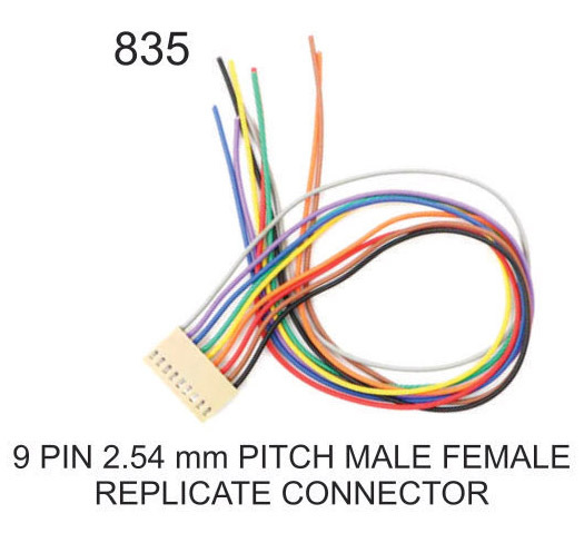 9 PIN 2.54MM PITCH MALE FEMALE REPLICATE CONNECTOR