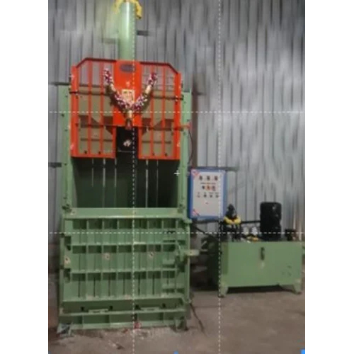 Waste Paper Bailing Press Machine - Color: Green