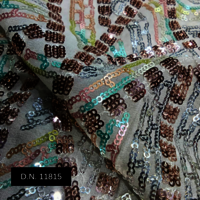 Luxury Sequins Georgette Fabric For Sarees, Anarkali & Party Gowns