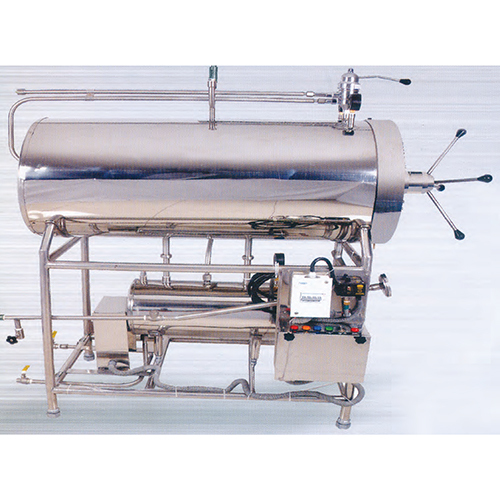 Horizontal Cylindrical High Pressure Steriliser - Color: Silver