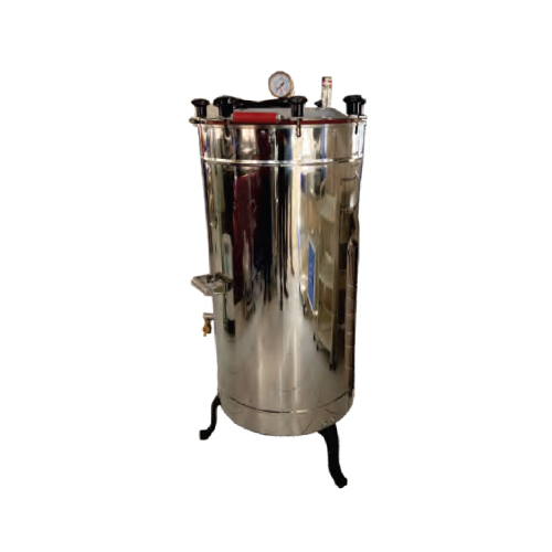 Triple Walled Vertical High Pressure Autoclave - Color: Silver