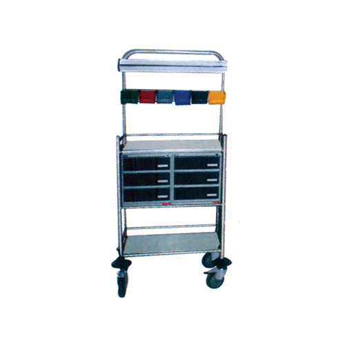 Stainless Steel Crash Cart Trolley - Application: Hospital