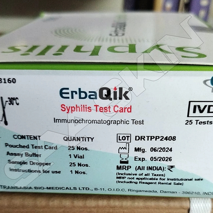 Erba Mannheim Erbaqik Syphilis Test Card