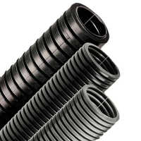 Corrugated Breathing Tubes - 90 mm Size, 3 Meter Length | Durable PVC Material, Round Shape, Black Color for Industrial Applications
