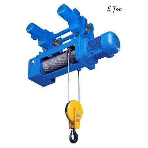 5 Ton Wire Rope Hoist - Maximum Lifting Height: 15  Meter (M)