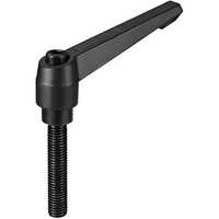 Adjustable Handles Clamping Lever - Durable, Rust-proof | 50mm Length, M6 Size, Manual Operation, Versatile Industrial Tool In Sleek Black
