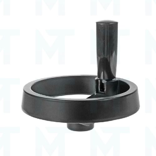 2 Spoke Hand Wheel With Fold Away Handle - Rust-proof, 20 Inch Diameter, Black Finish | Durable Mechanical Part For Various Projects