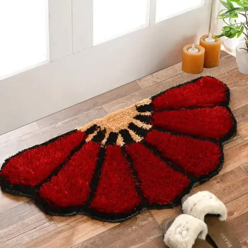 Half Sunflower Anti-Skid Fluffy Doormat - Color: Different Available