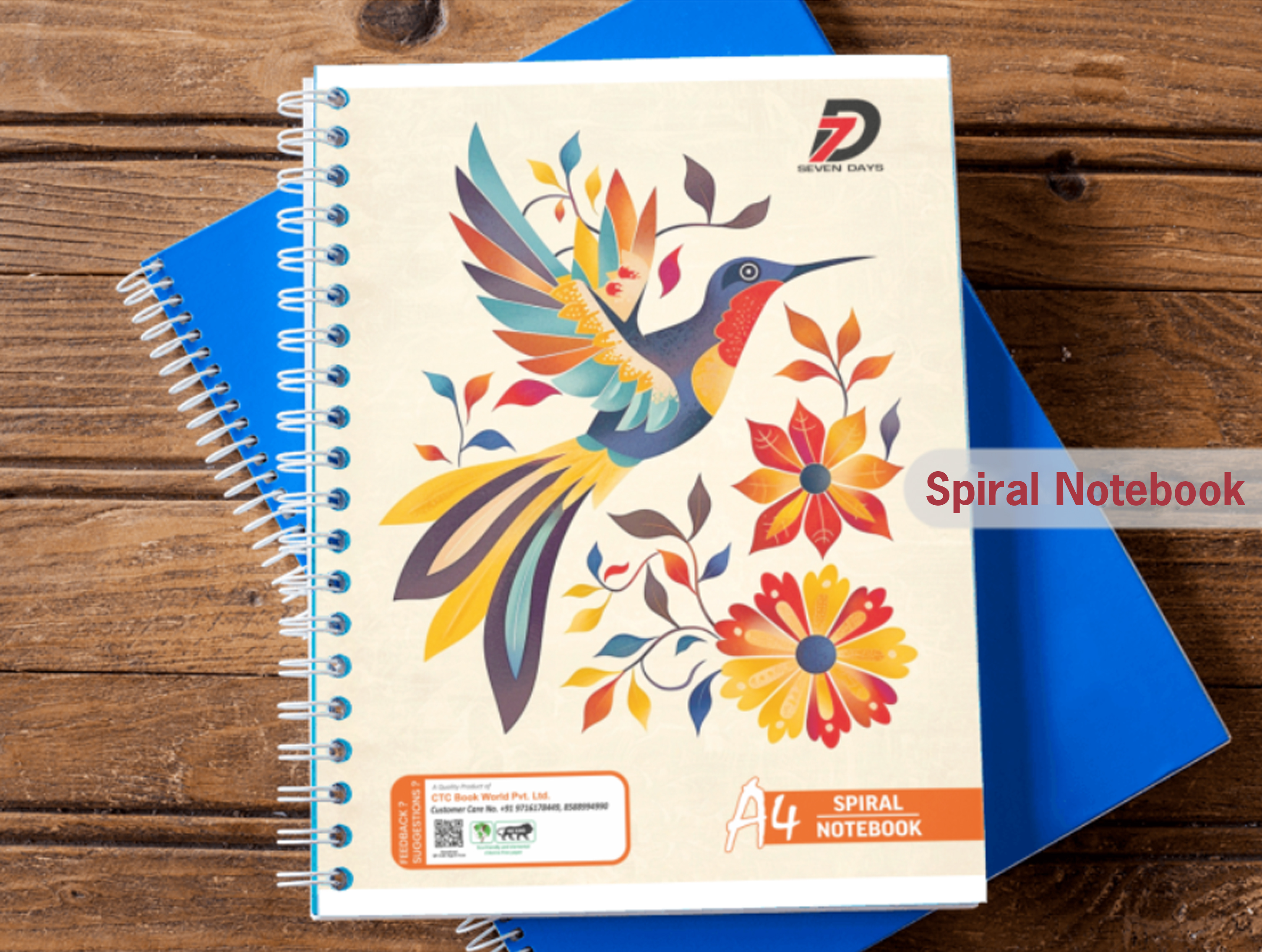 A4 spiral register 200 pages