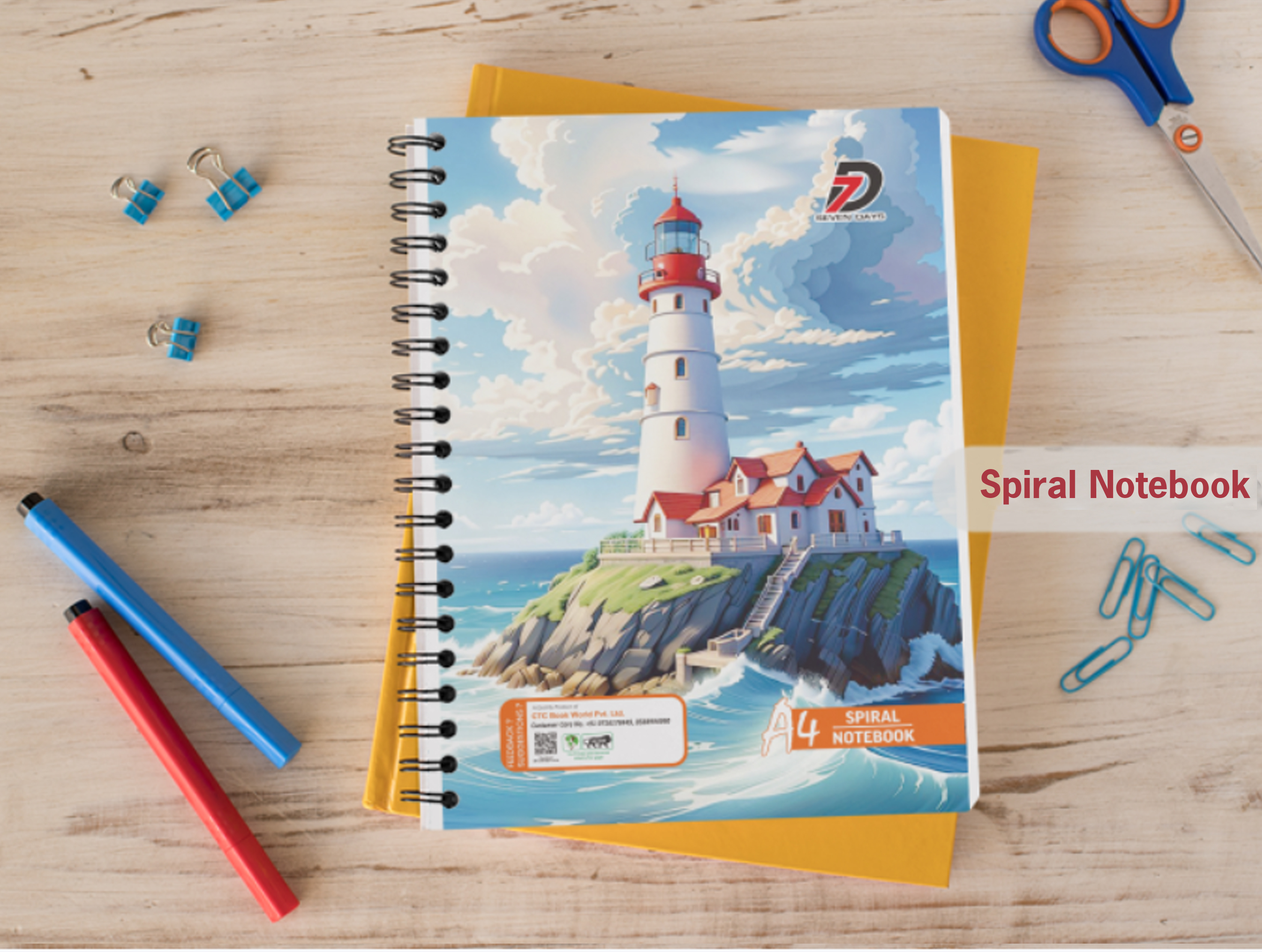 A4 Spiral Register 300 Pages - Binding: Center Stitched