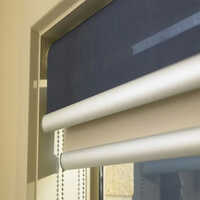 Home Pvc Roller Blind - Pvc Material, Horizontal Pattern, Blue Color | Customizable, Roller Design For Windows In Home & Hotel Decor