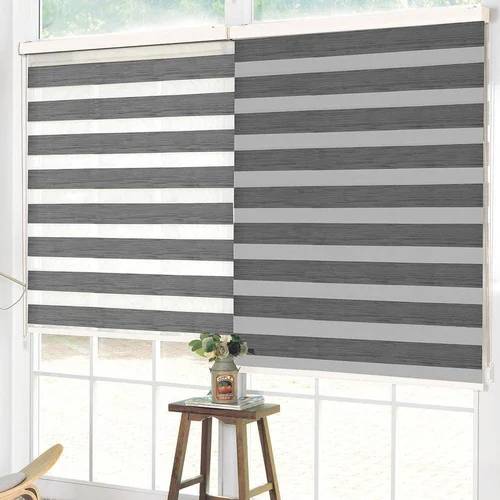 Qube Zebra Blinds - Color: Grey