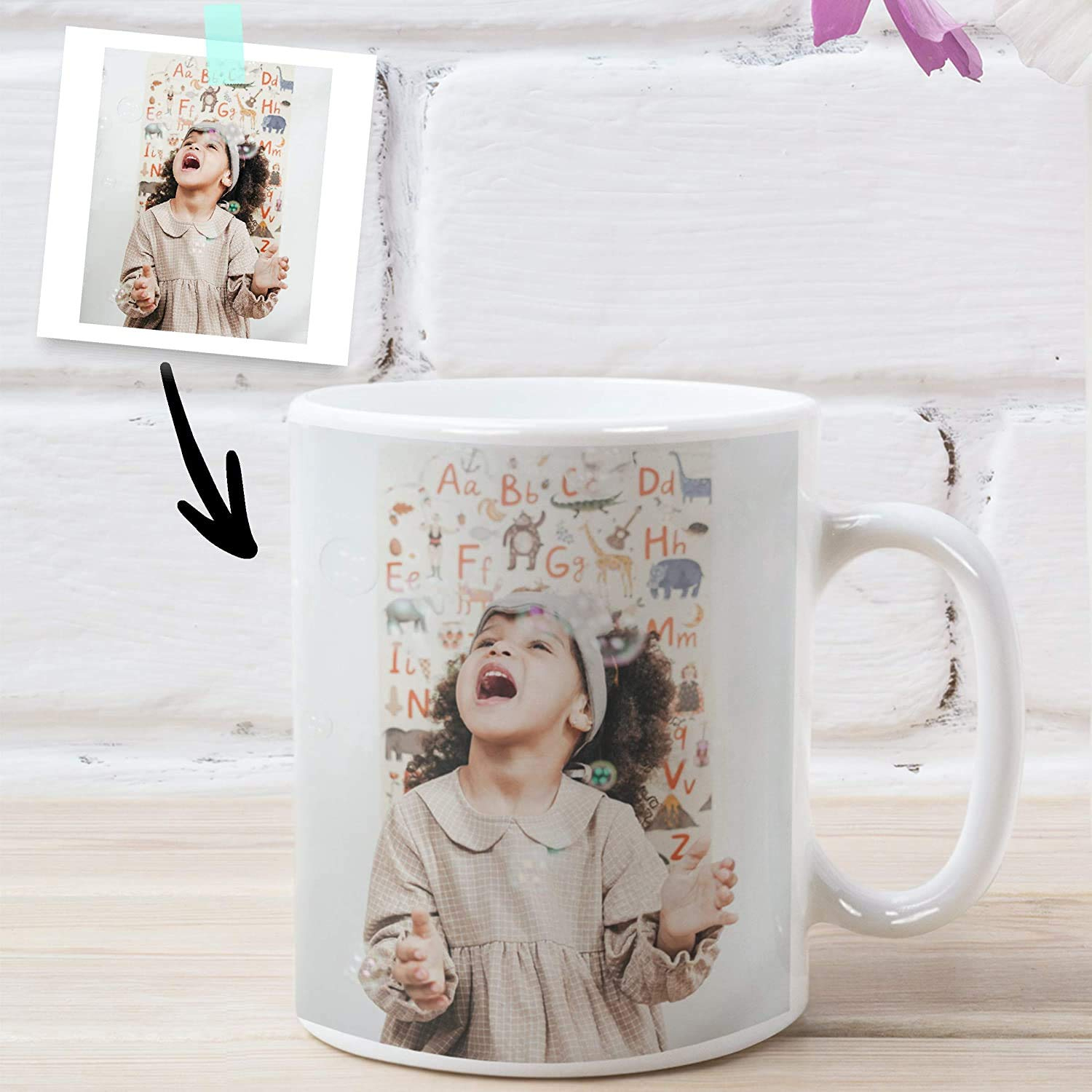 Custom Photo Coffee Mug - Personalized 11 Oz Ceramic Mug With Your Photo, Text, Or Logo