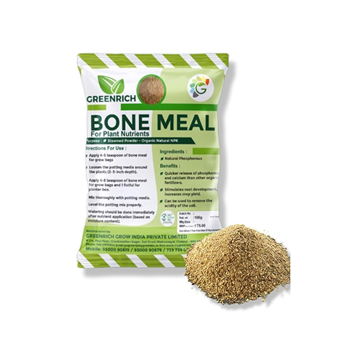 (100Gms) Greenrich Bone Meal -Bone Meal For Gardening - Application: Agriculture