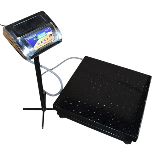Digital Platform Weighing Scale - High Accuracy, 500 Capacity Range | Black Steel, Electric Power Supply, Digital Monitor Display, Warranty Included