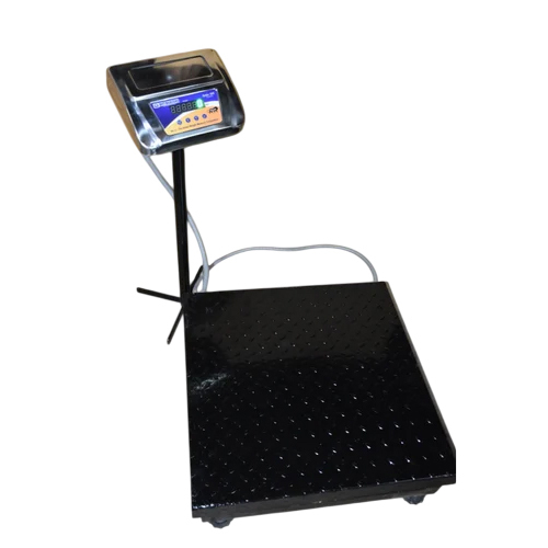 Digital Platform Weighing Scale - Steel Construction, 500 kg Capacity | High Accuracy, Electric Power, Digital Monitor Display, Sleek Black Finish, Long-Lasting Warranty