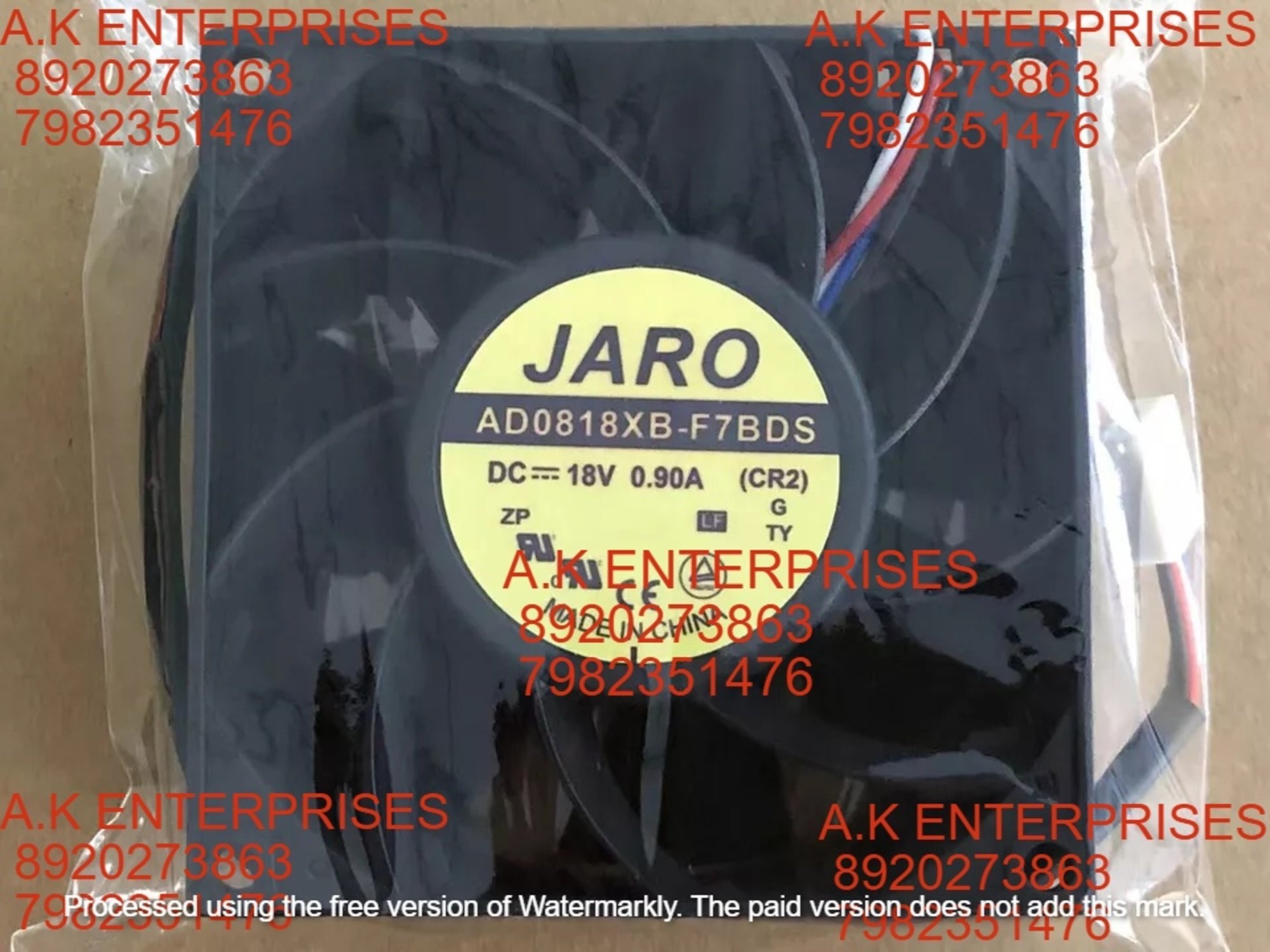 JARO FAN AD0818XB-F7BDS Fan 18V 0.90A 8038MM Cooling Fan