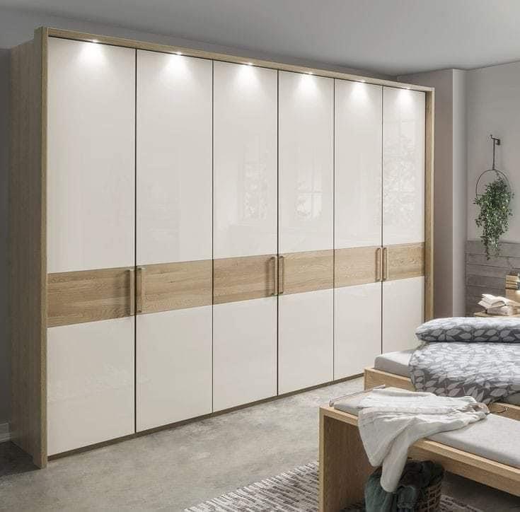 White Luxury Modular Wardrobe - Brand Name: Jindal Steel
