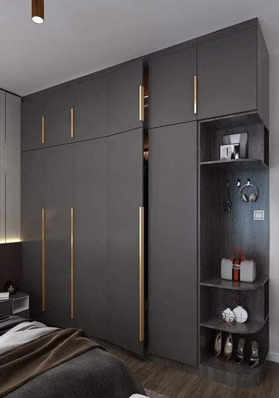 Browm Luxury Modular Wardrobe - Brand Name: Jindal Steel