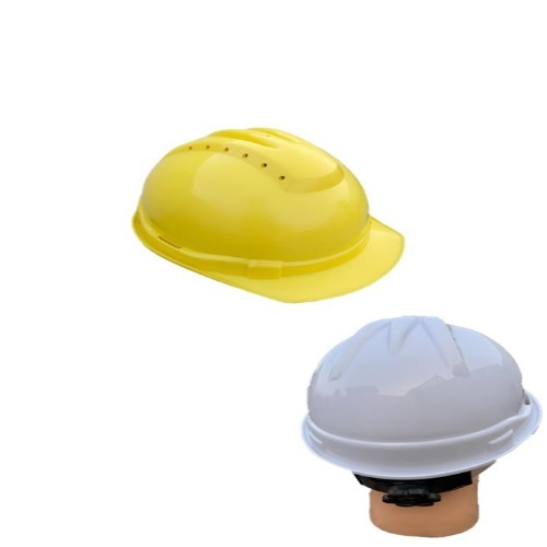 Safety Helmet - Color: Yellow & White