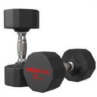 Prkrd03k Rubber Dumbbell - Durable Rubber Material, Manual Operation Mode | Commercial Grade For Strength And Muscle Gain, Warranty Included