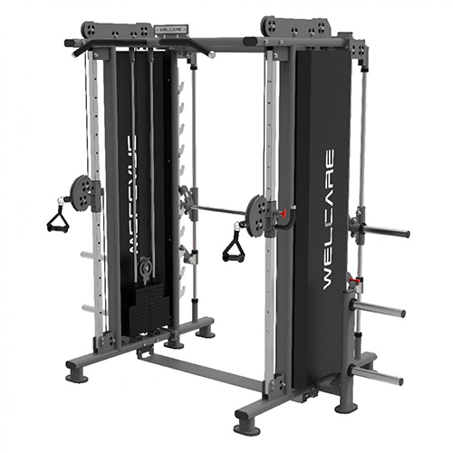 MU-4005 Smith And Functional Trainer - Commercial Use Fitness Equipment | Adjustable Features, Manual Operation, Strength Gain & Weight Loss