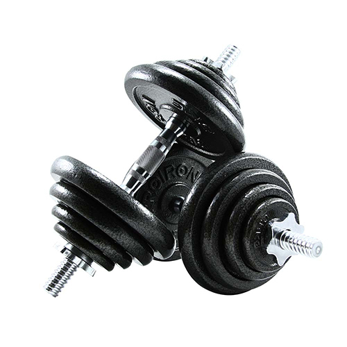 Prkcas20K 20Kg Cast Iron Adjustable Dumbbell Set - Application: Gain Strength