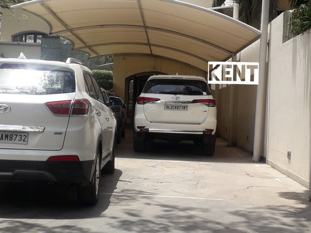 Car Parking Tensile Fabric Structure - Color: White
