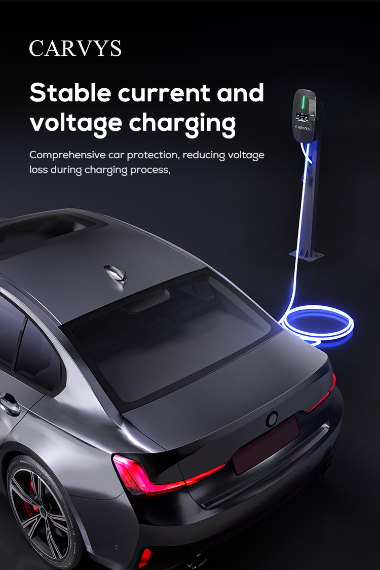 7kW AC EV Charger Carbon Series Black