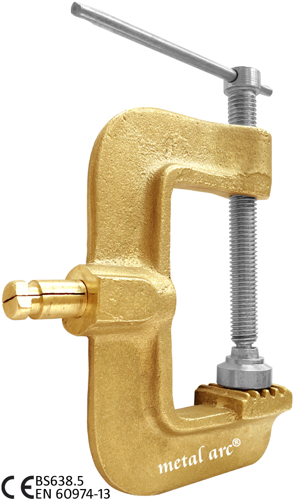 St4 Series C Type Earth Clamp - Heavy Duty Copper Alloy, Up To 1000 Amps | Ce Certified, Low Maintenance, Oxidation Resistant, Powerful Swivel Pad, Quick Connection