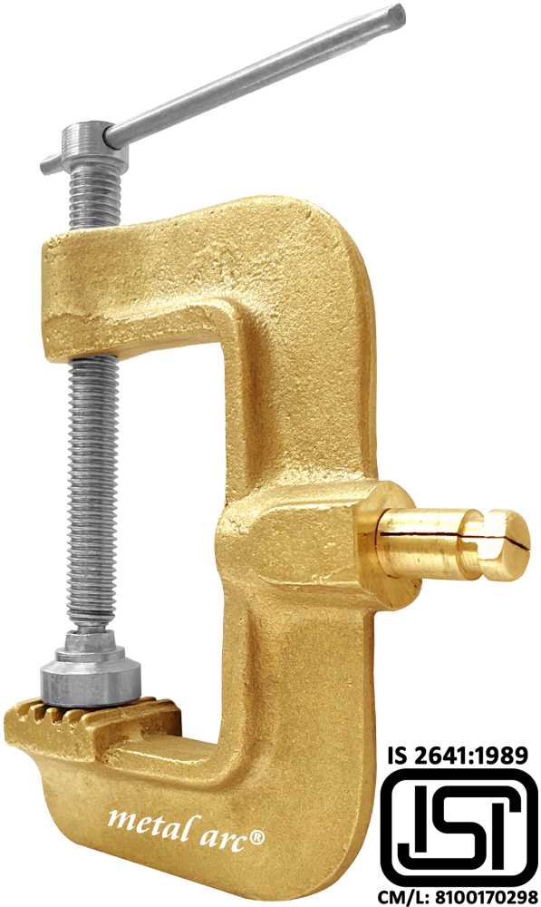 St4 Series C Type Earth Clamp - Heavy Duty Copper Alloy, Up To 1000 Amps | Ce Certified, Low Maintenance, Oxidation Resistant, Powerful Swivel Pad, Quick Connection