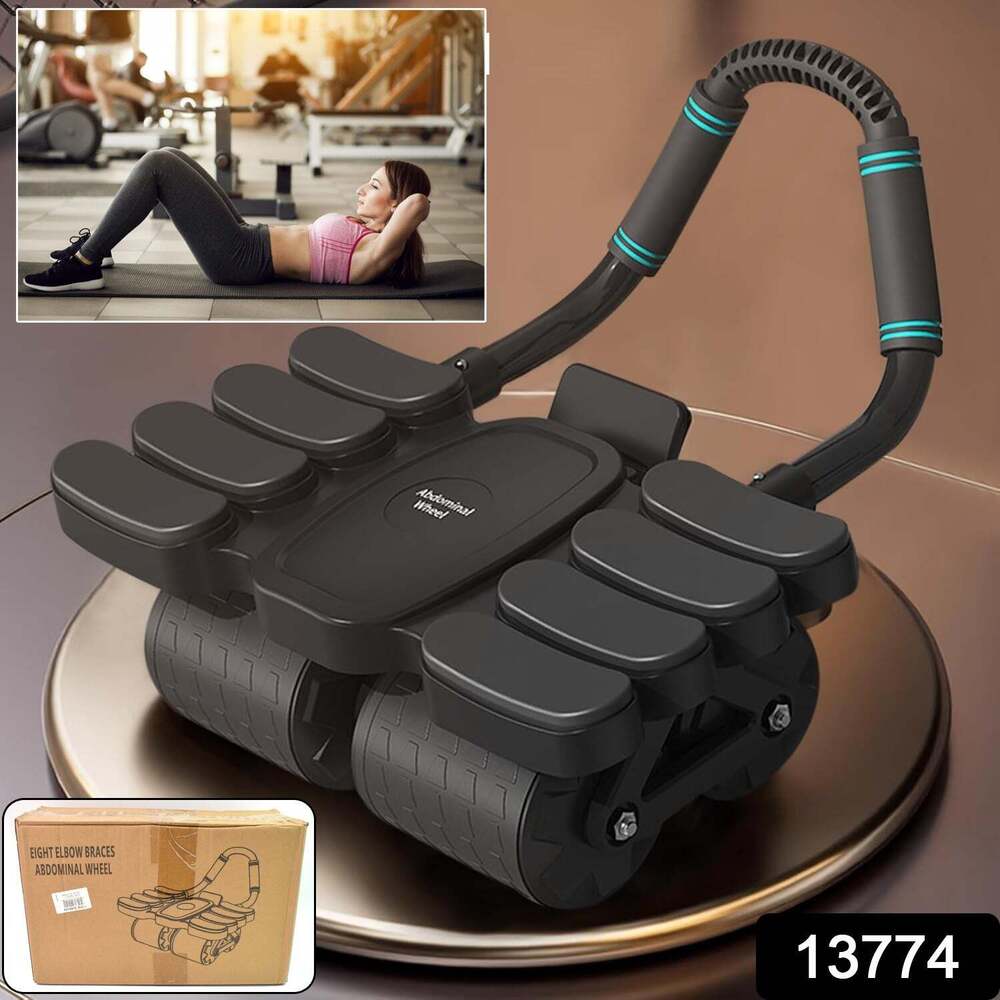 Automatic Rebound Abdominal Wheels with 8 Elbow Supports