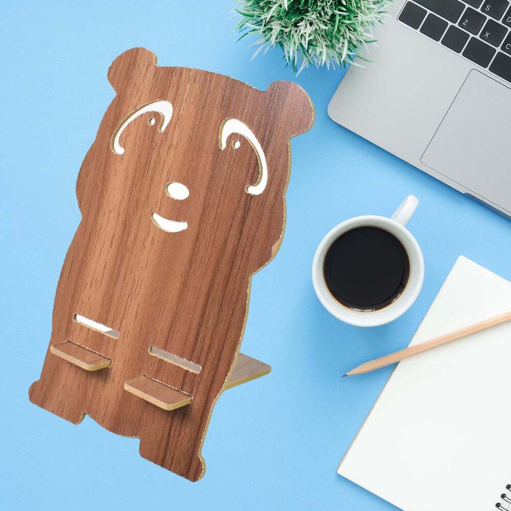 Wooden Cartoon Shape Design Mobile Stands