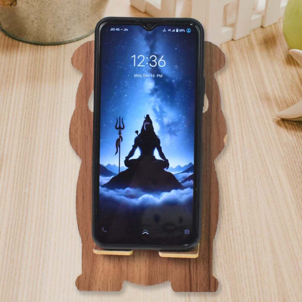 Wooden Cartoon Shape Design Mobile Stands