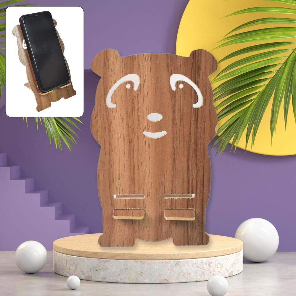 Wooden Cartoon Shape Design Mobile Stands