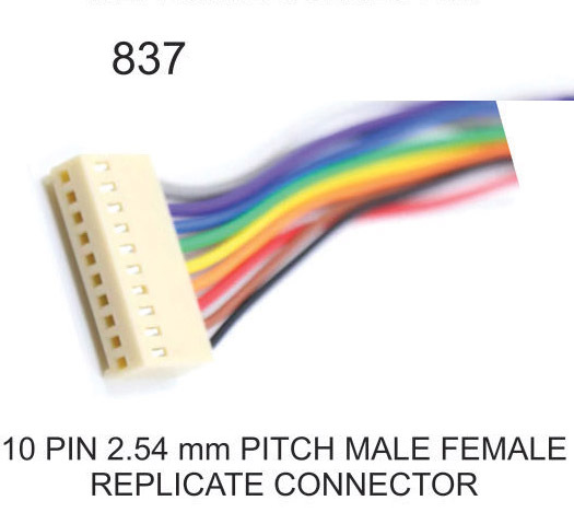 10 PIN 2.54 MM PITCH MALE FEMALE REPLICATE CONNECTOR