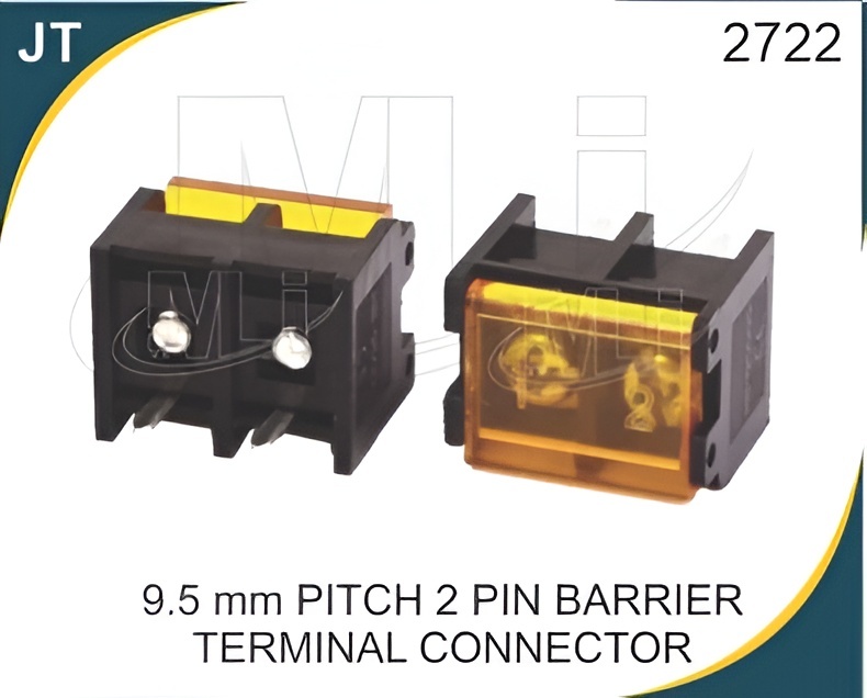 9.5MM PITCH 2 PIN BARRIER TERMINAL CONNECTOR