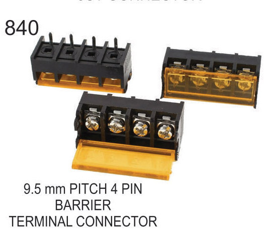 9.5 MM PITCH 4 PIN BARRIER TERMINAL CONNECTOR