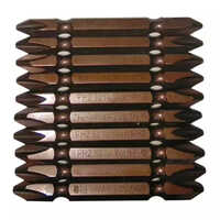 Ph2 Universal Gold Screwdriver Bits - Stainless Steel, 4 Inch | Powder-coated, Manual Operation, Versatile For Industrial Applications