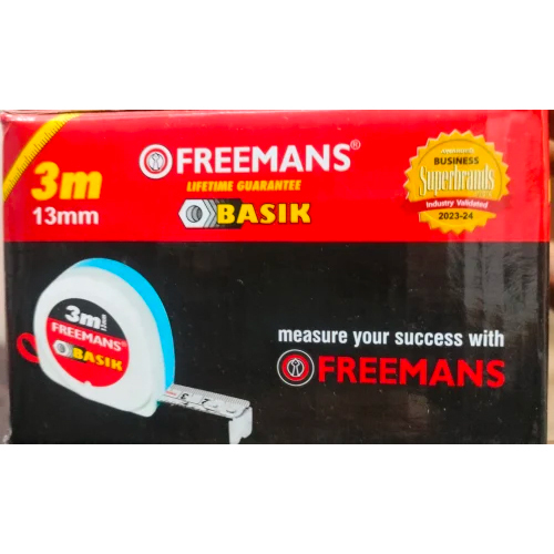 3 Mtr Freemans Measuring Tape - Color: White