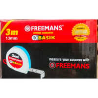 3 Mtr Freemans Measuring Tape - Durable Steel, 3 Meter Length, Classic White Color | Perfect For Manual Measurements In Various Applications