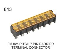 9.5mm Pitch 7 Pin Barrier Terminal Connector - Brass, Standard Length, 100 Pieces | Reliable Connections, Easy Assembly, Compact Design