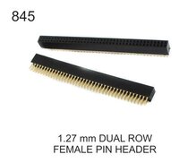 1.27 Mm Dual Row Female Pin Header - Plastic, 2 Mm Size, 70 Pins, Available In Customer's Desired Color | Ideal For Computer Motherboards, Consumer Electronics, Automotive, And Industrial Equipment