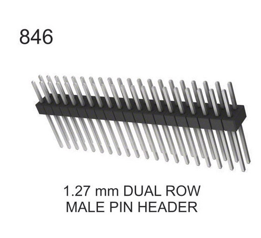 1.27MM DUAL ROW  MALE PIN HEADER