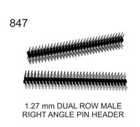 1.27MM DUAL ROW MALE RIGHT ANGLE PIN HEADER