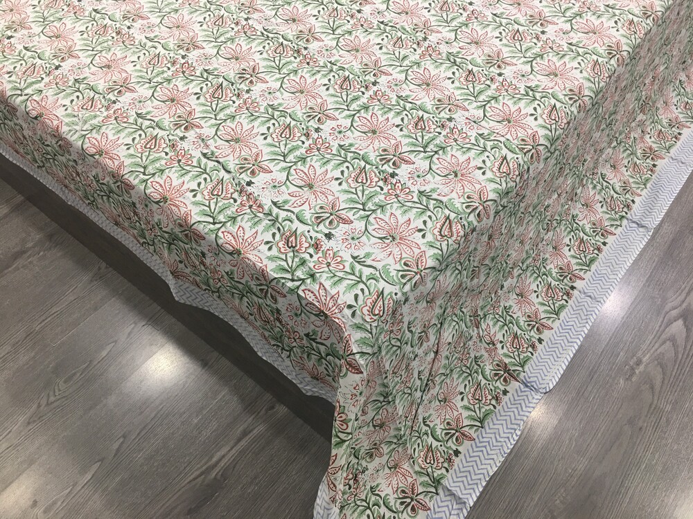 Hand  Block Printed Percale Bedsheet