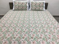 Hand  Block Printed Percale Bedsheet