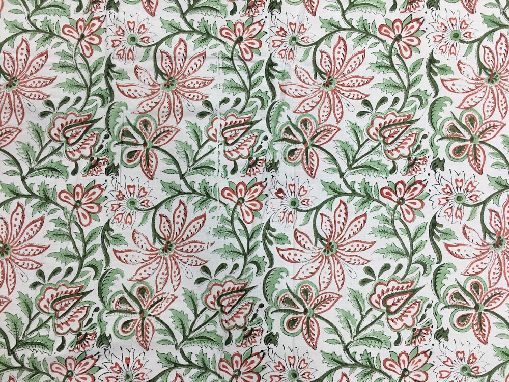 Hand Block Printed Percale Bedsheet
