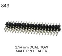 2.45mm Dual Row Male Pin Header - Plastic, 2mm Size, Black Color | Reliable Electrical Connection For Wire-to-board And Board-to-board Applications