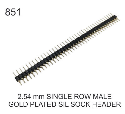 2.54MM SINGLE ROW MALE GOLD PLATED SIL SOCK HEADER